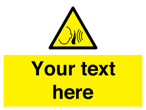 Custom warning sudden loud noise